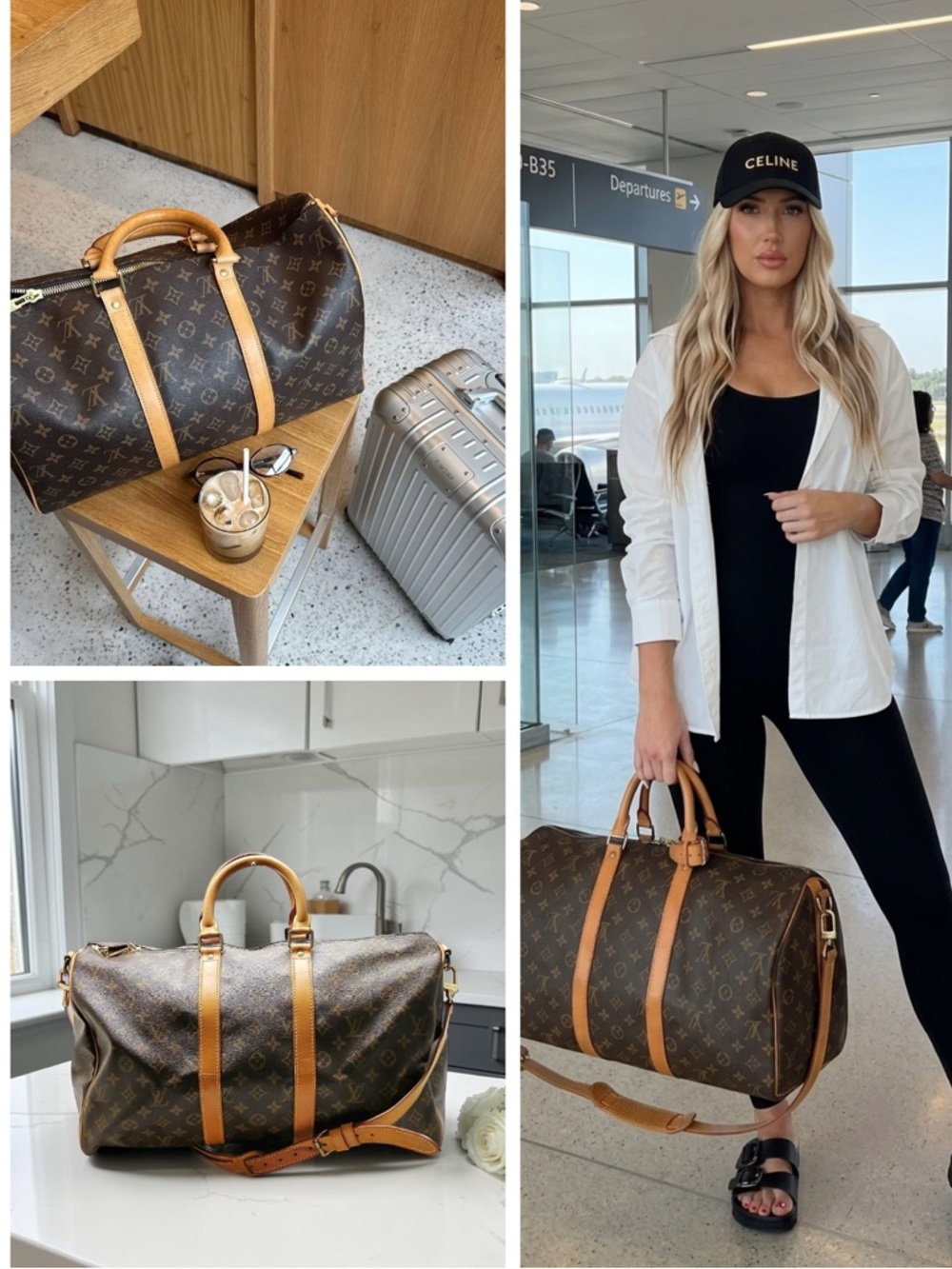 Louis Vuitton Keepall Bandouliere 45 Monogram Travel Duffle Bag